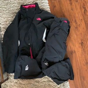 Girls north face set sz 14/16